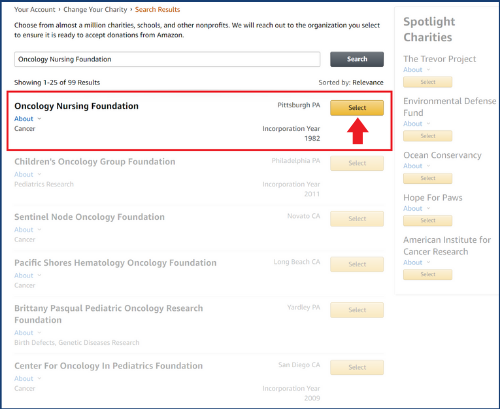 AmazonSmile setup step 3 AmazonSmile setup step 3